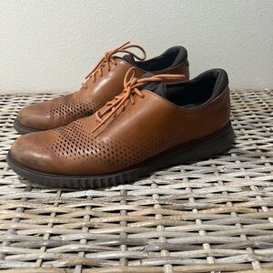 Cole Haan size 12 Men's Brown Leather 2.0 Grand Topsider Shoes, casual, GUC,